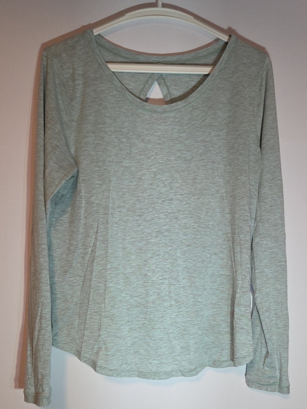 lululemon athletica Heathered Mint Green Long Sleeve Top Size 10